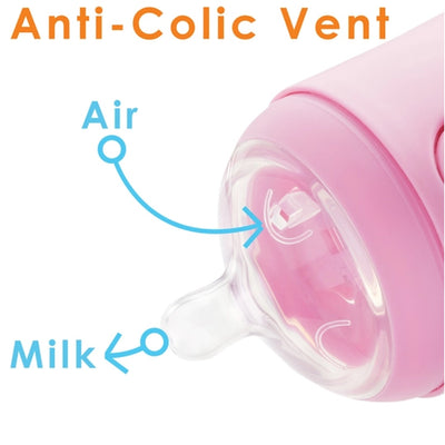Kit De Mamadeira PopYum Com Mixer Pink 260ML - Bico Exclusivo